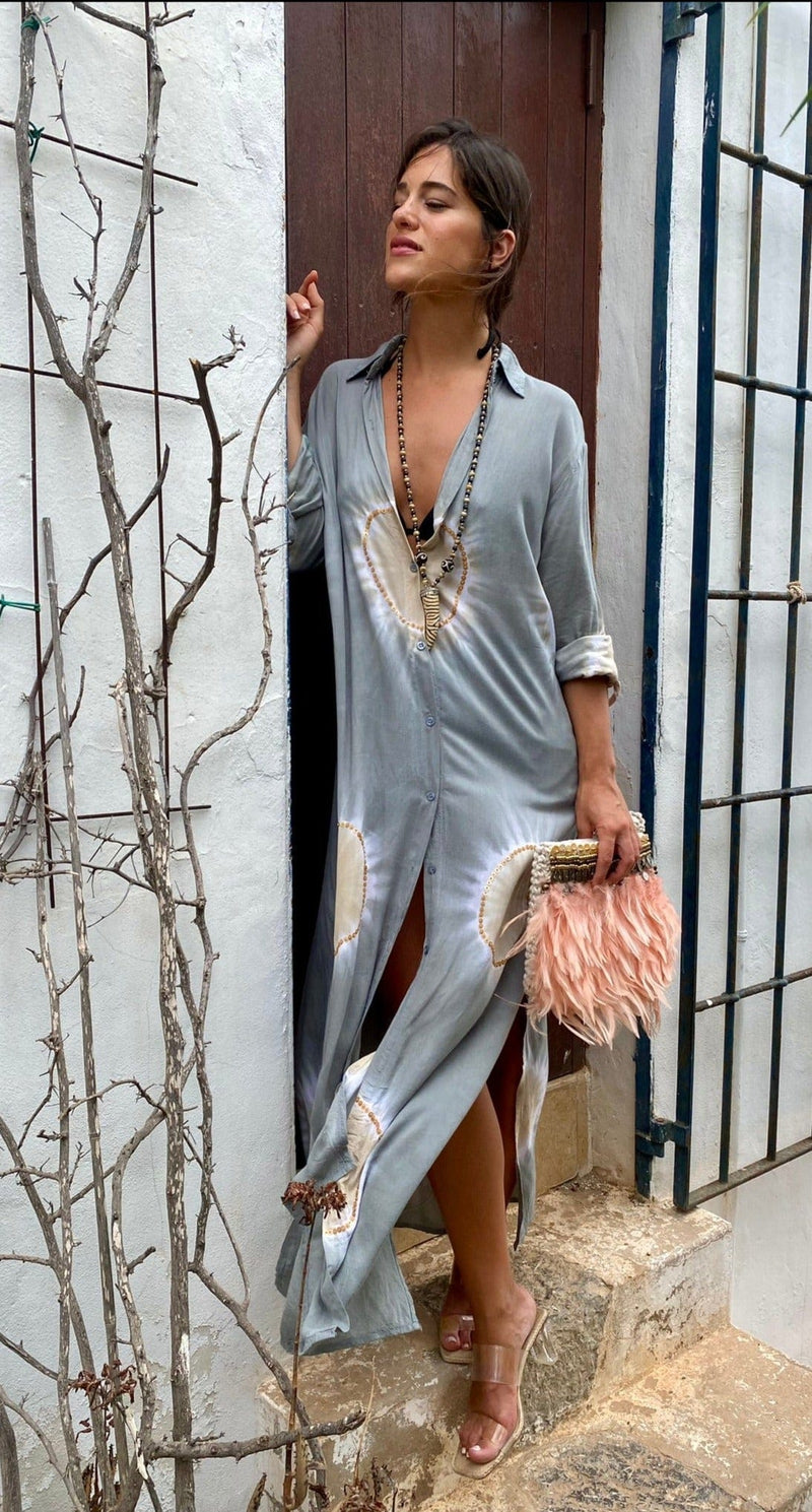 Vestido Camisero Elsa Gris